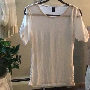 INC WHITE TOP SCOOP NECK  MEDIUM